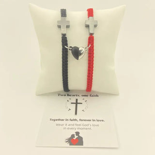 CROSS & HEART CHARM BRACELET