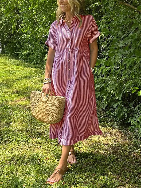 MONA | ELEGANT STRIPED DRESS