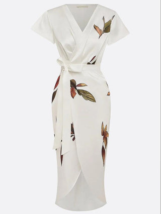 Evie - Elegant Floral Wrap Dress