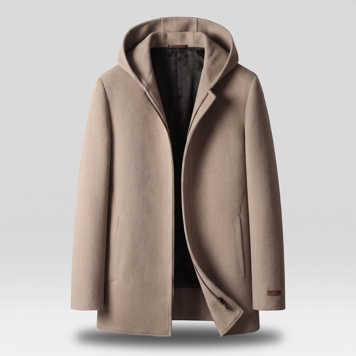 100% WOOLEN HOODED COAT