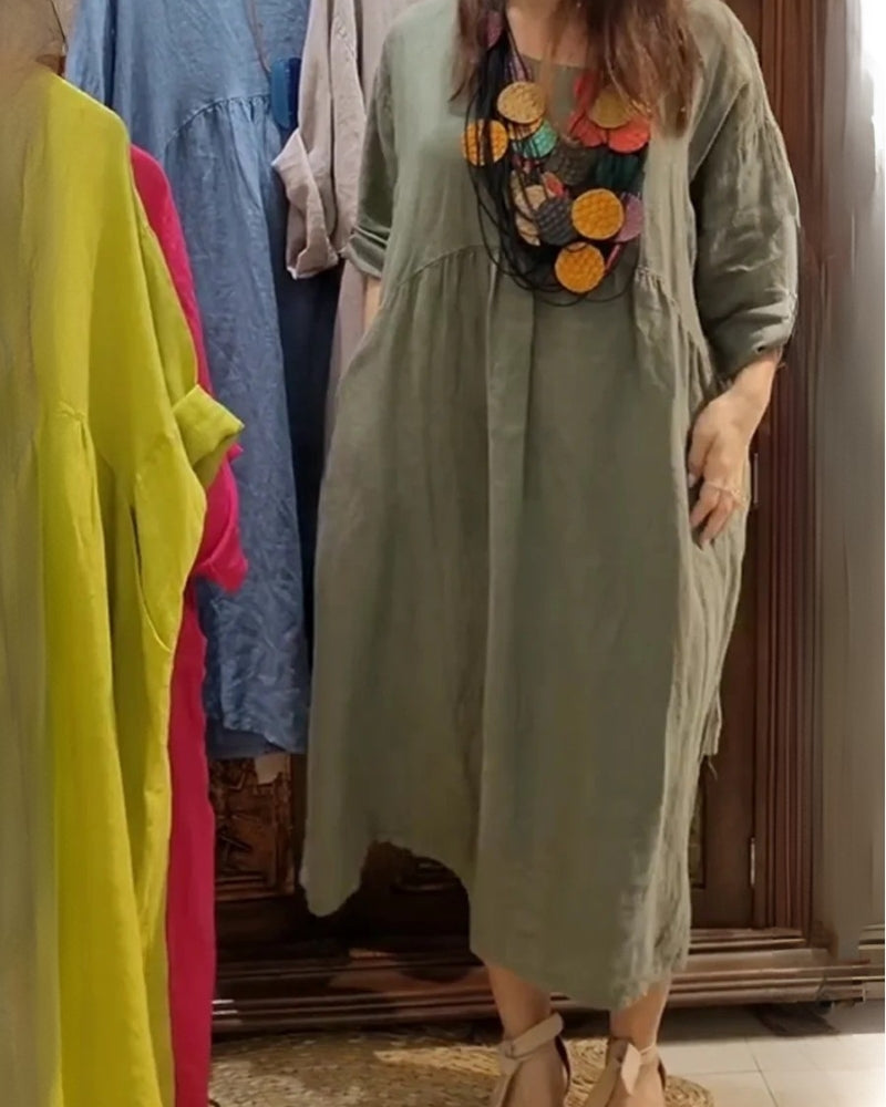 ENID | COMFORTABLE WIDE DRESS WITH BELLY COVERAGE