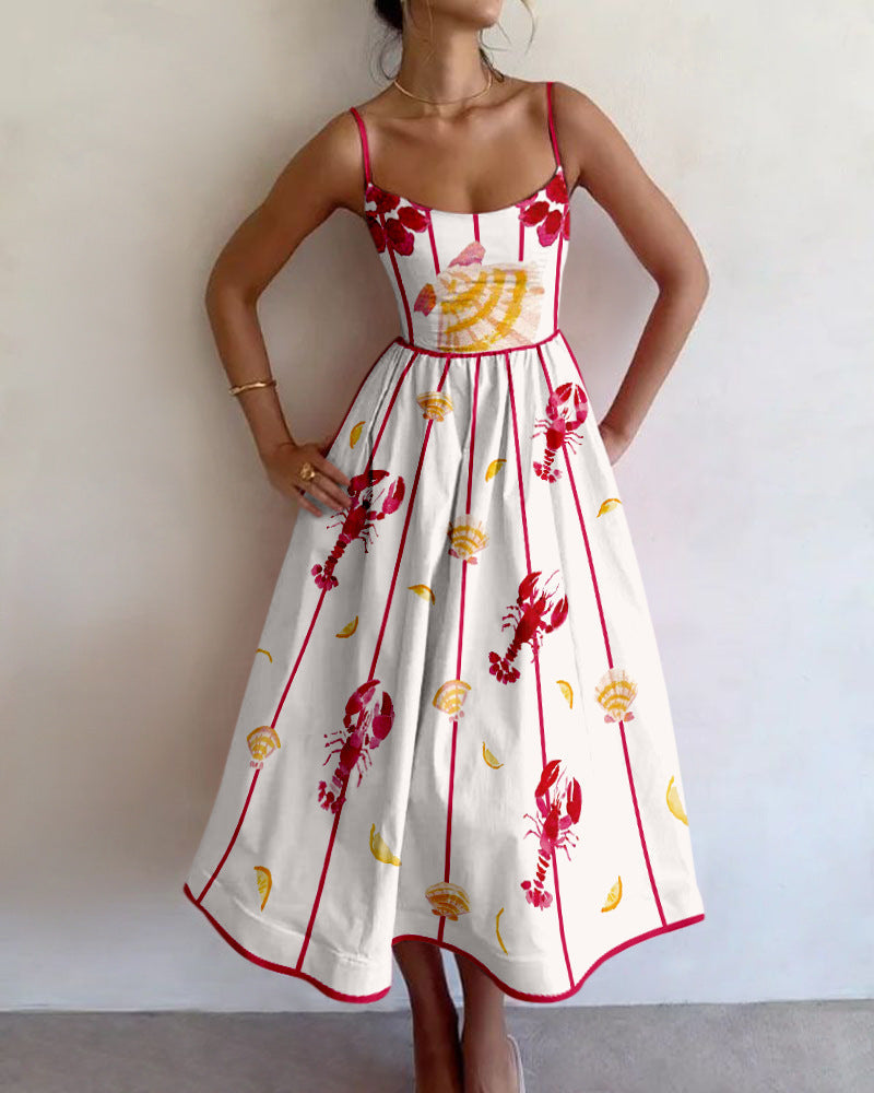 BRIELLE | SEASIDE CHARM MIDI DRESS