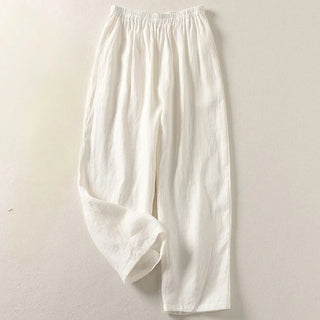 FLORENCE | FLUID COTTON BLEND WIDE-LEG TROUSERS