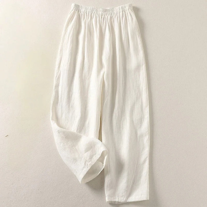 FLORENCE | FLUID COTTON BLEND WIDE-LEG TROUSERS