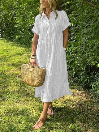 MONA | ELEGANT STRIPED DRESS