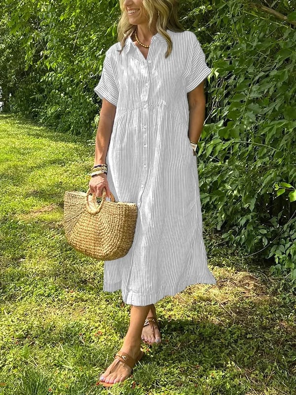 MONA | ELEGANT STRIPED DRESS