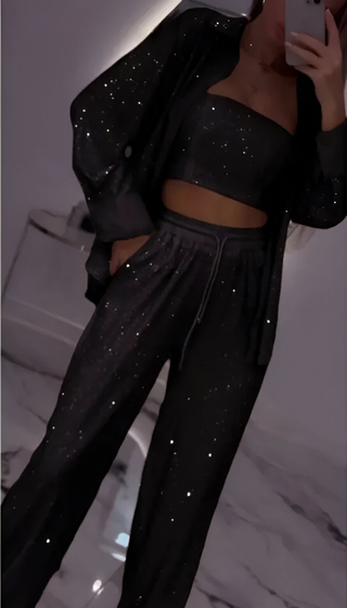 Fioralba | Sequin Lounge Set – Three Piece