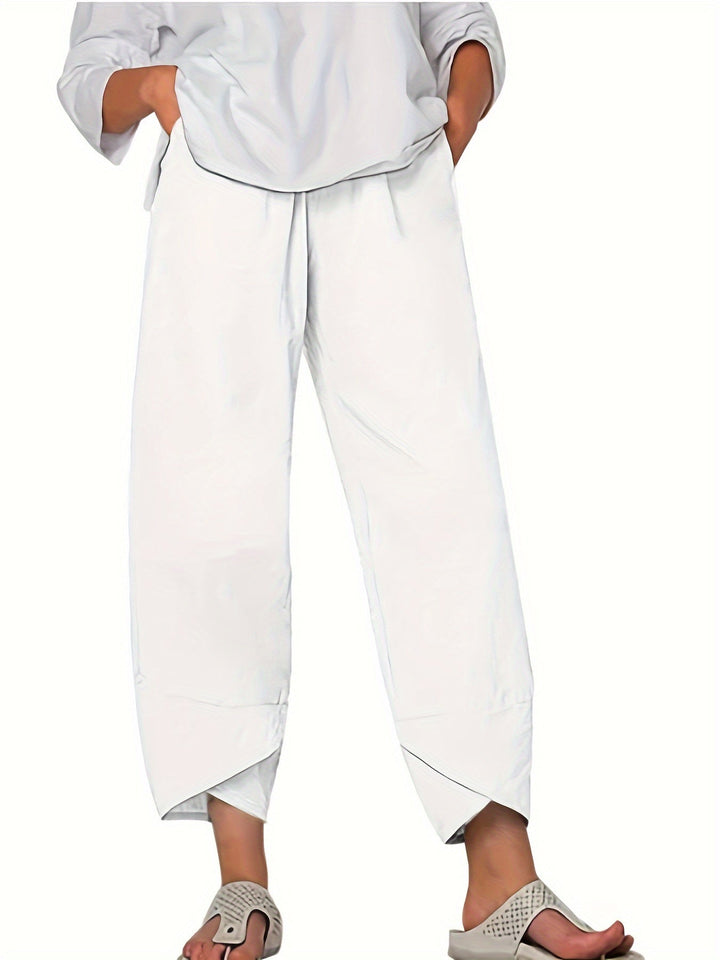GLENDA | ASYMMETRICAL CROPPED TROUSERS