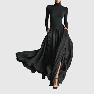 Cerynn | High Waist Maxi Skirt Plus Shirt