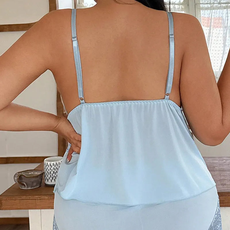 TRUDY | LACE TRIM PYJAMA SET