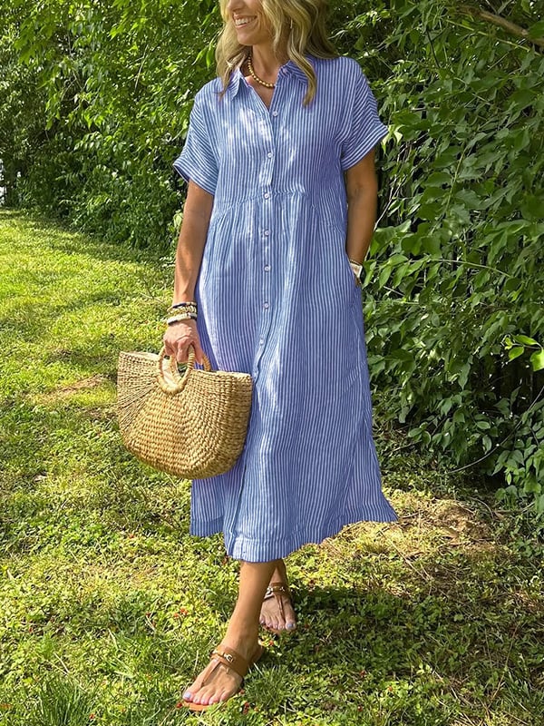 MONA | ELEGANT STRIPED DRESS