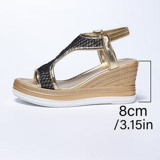 YVONNE | ELEGANT ORTHOPAEDIC SLIP-ON WEDGE SANDALS