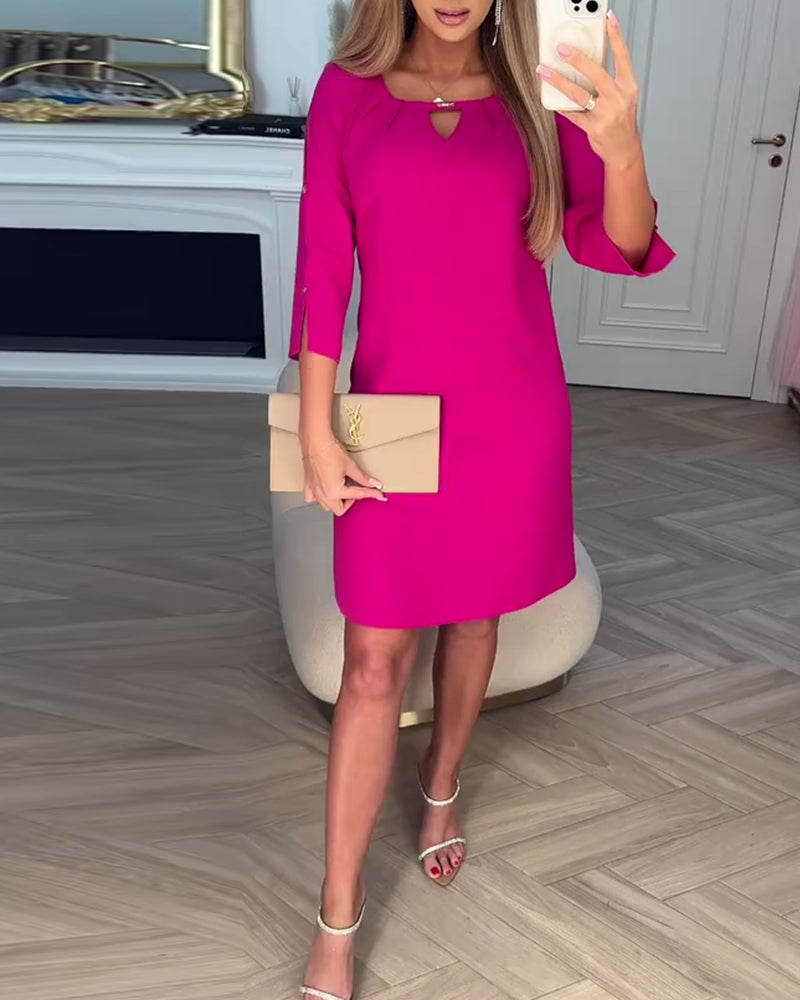SABRINA | ELEGANT CUTOUT DETAIL MIDI DRESS