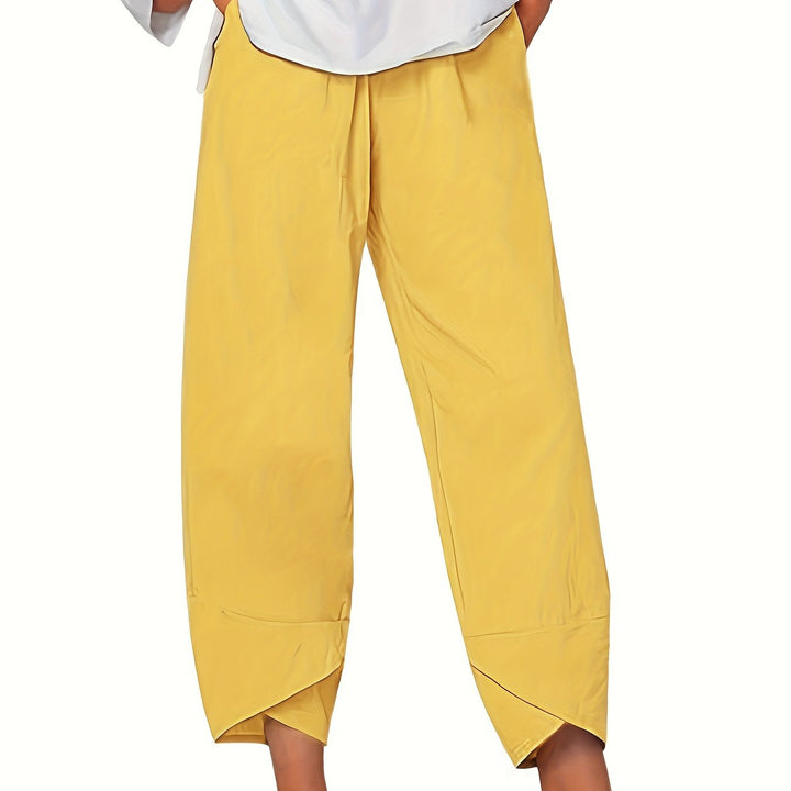 GLENDA | ASYMMETRICAL CROPPED TROUSERS