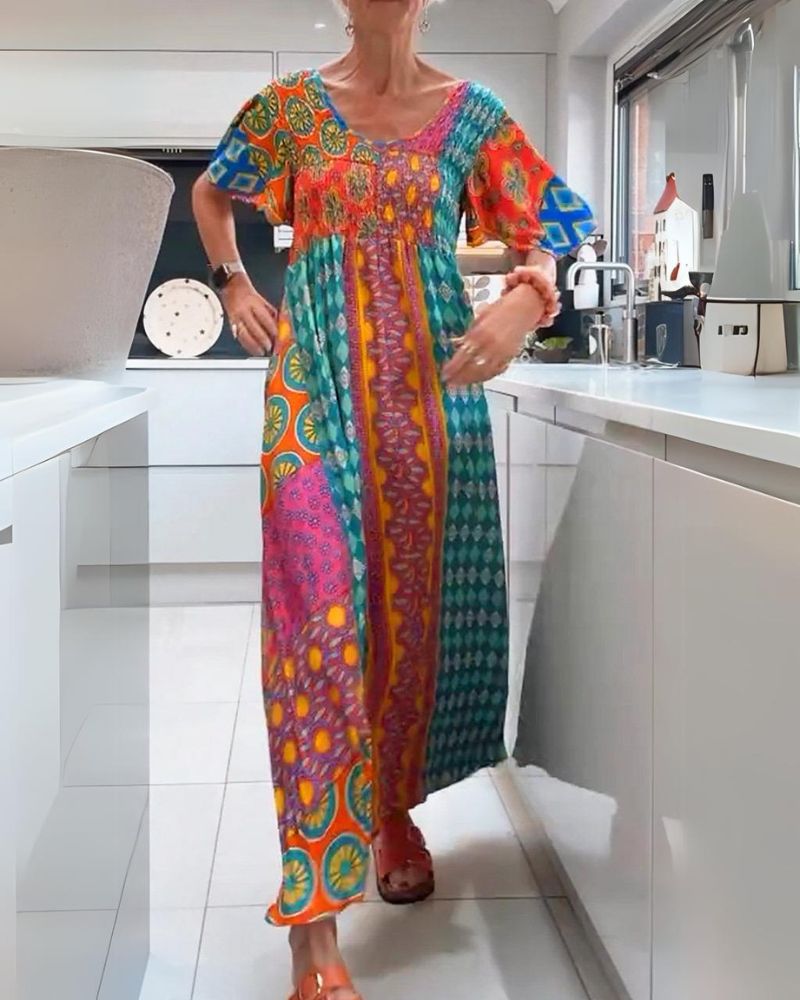 BEATRICE | COLOURFUL BOHEMIAN DRESS