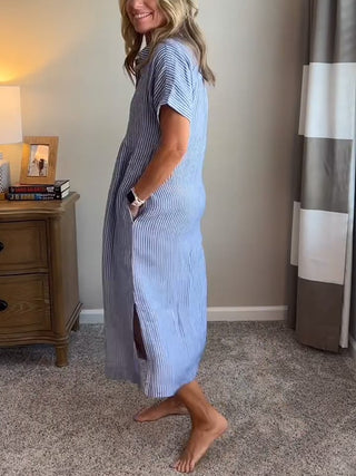 MONA | ELEGANT STRIPED DRESS
