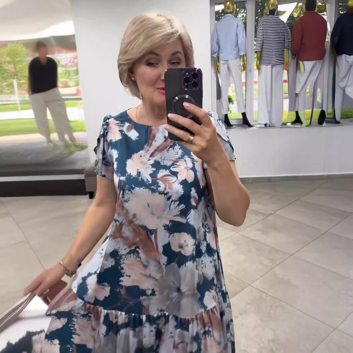 EVANGELINE | FLORAL TIERED MAXI DRESS