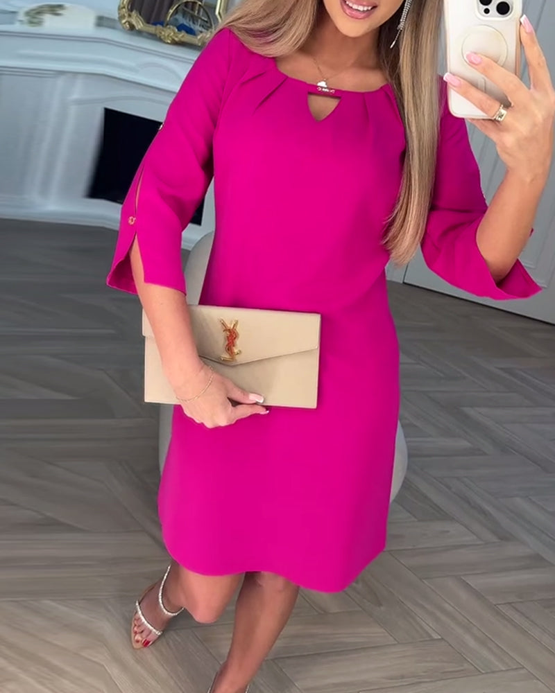 SABRINA | ELEGANT CUTOUT DETAIL MIDI DRESS