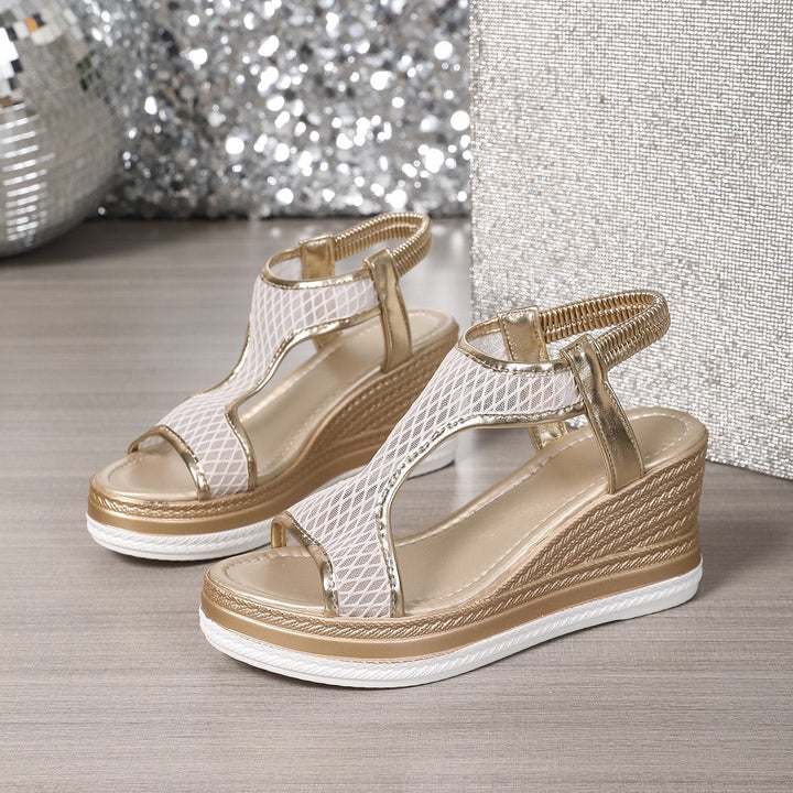 YVONNE | ELEGANT ORTHOPAEDIC SLIP-ON WEDGE SANDALS