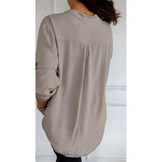 VERITY | SEQUIN TRIM BUTTON-UP SHIRT