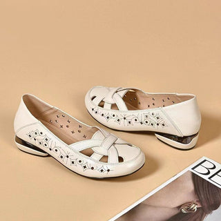 SYLVIE | ORTHOPAEDIC PERFORATED SLIP-ON CLOSED TOE SHOES