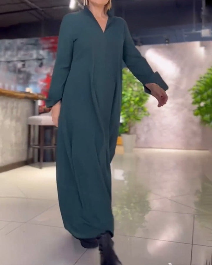 MABEL | RELAXED LONG DRESS WITH SIDE SLITS