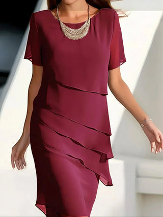 Aria - Timeless Chiffon Layered Dress