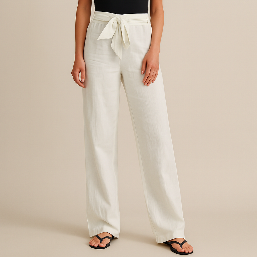 LORRAINE | EFFORTLESS TROUSERS WITH TIE BELT