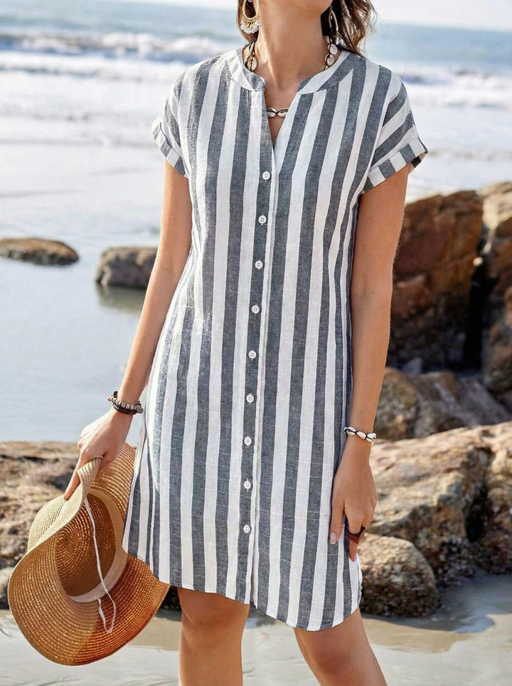 SANDRA | ELEGANT STRIPED DRESS