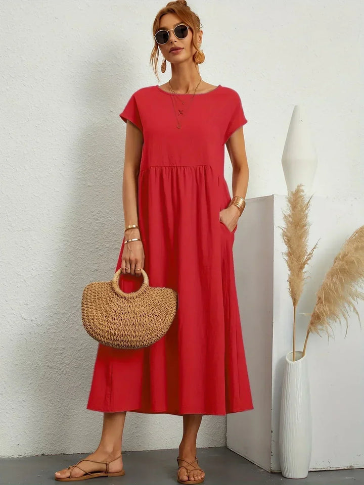 MAXINE | FLUID ELEGANT TIMELESS MIDI DRESS