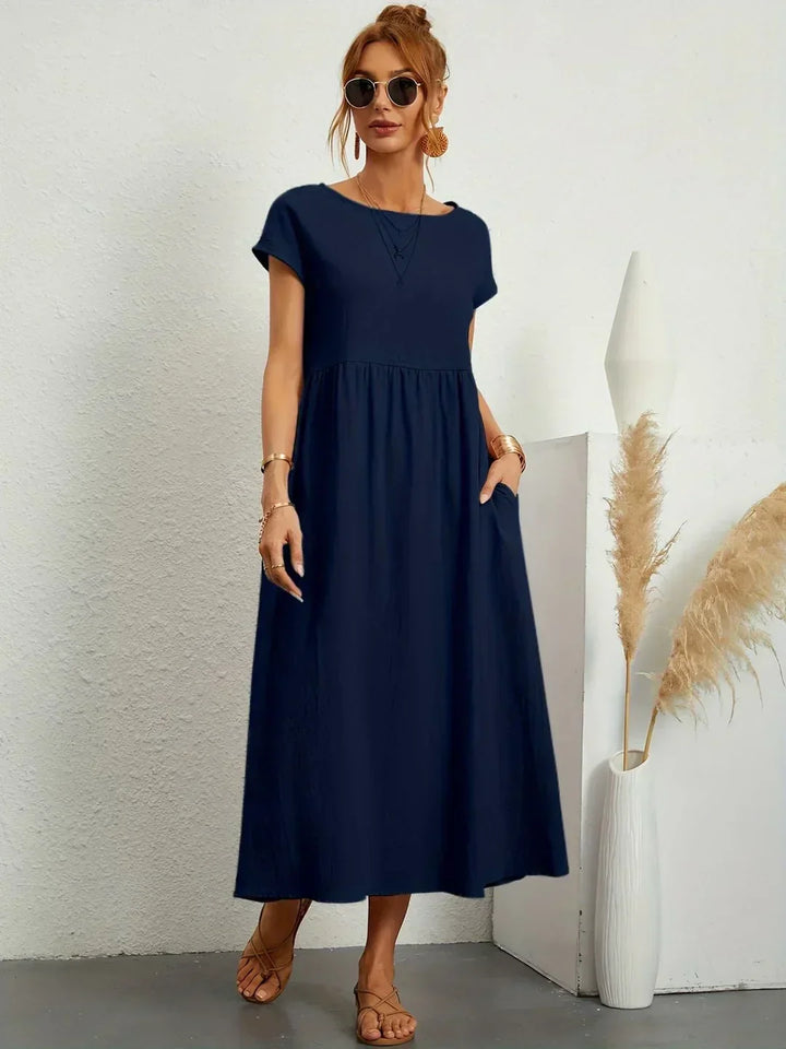 MAXINE | FLUID ELEGANT TIMELESS MIDI DRESS
