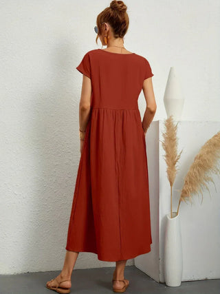 MAXINE | FLUID ELEGANT TIMELESS MIDI DRESS