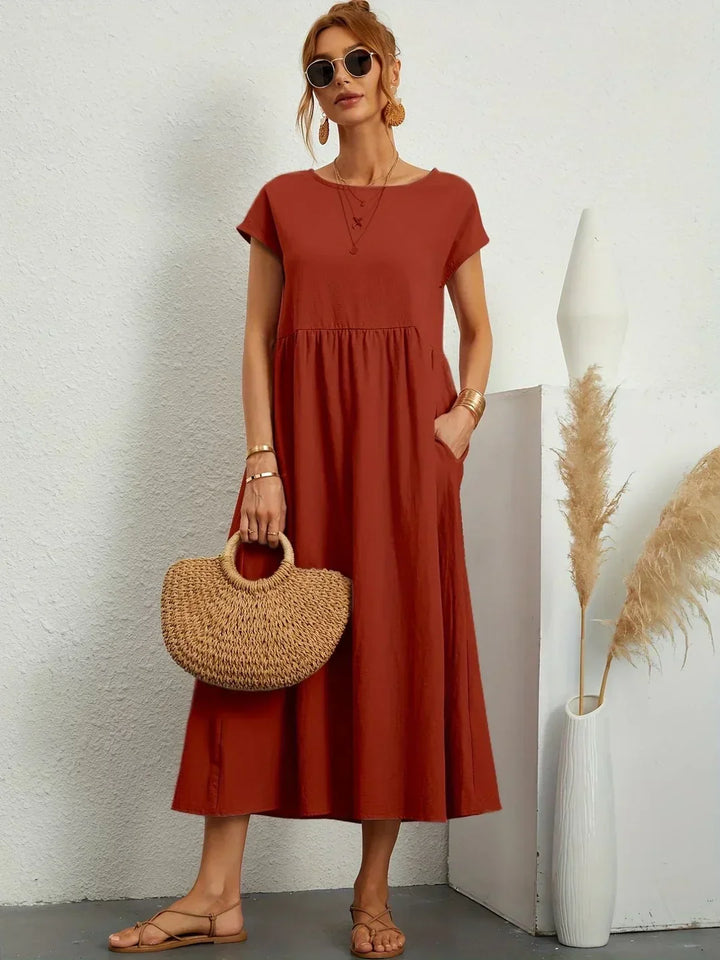 MAXINE | FLUID ELEGANT TIMELESS MIDI DRESS