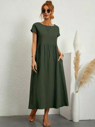 MAXINE | FLUID ELEGANT TIMELESS MIDI DRESS
