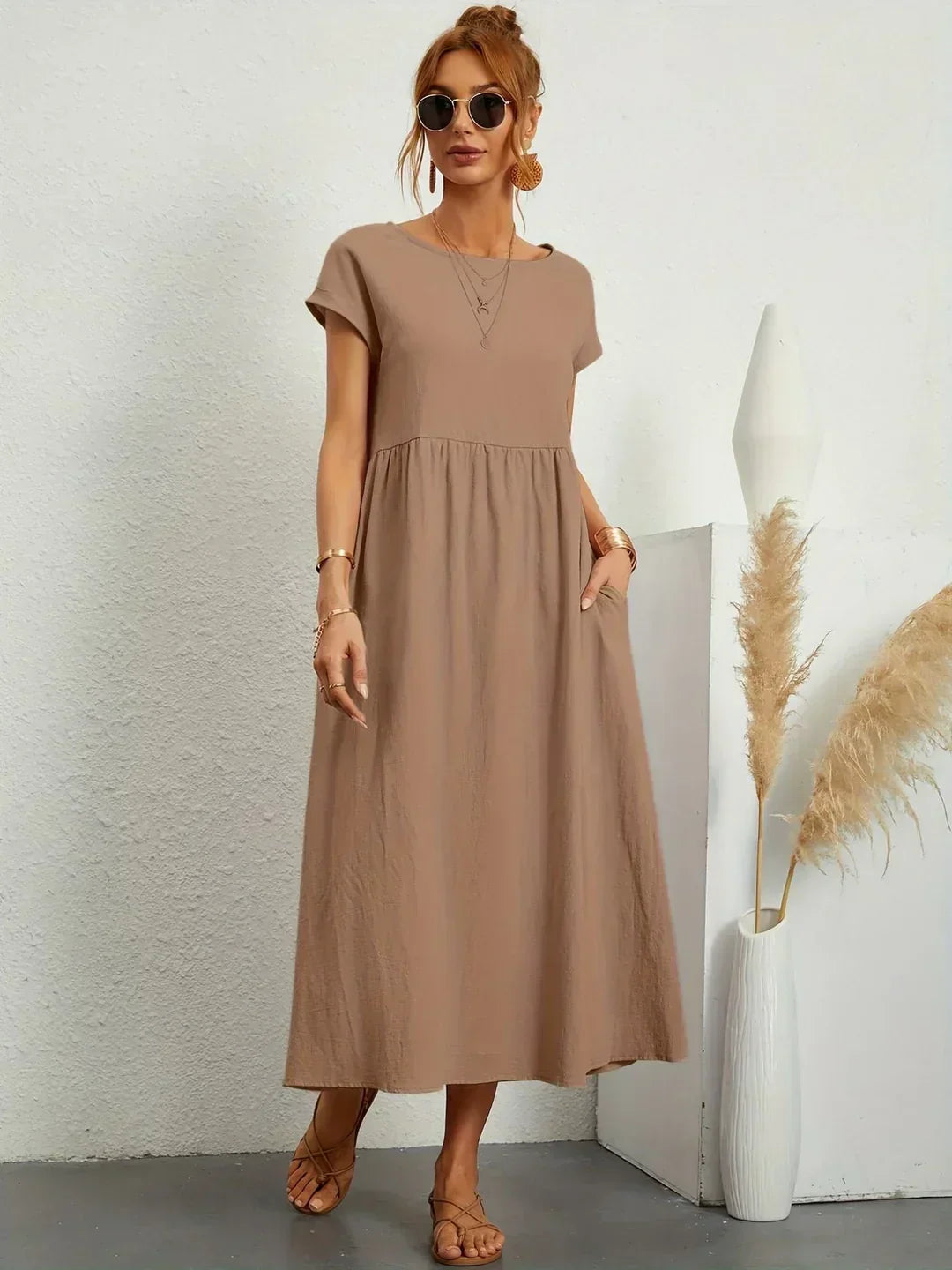 MAXINE | FLUID ELEGANT TIMELESS MIDI DRESS