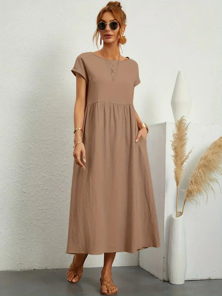 MAXINE | FLUID ELEGANT TIMELESS MIDI DRESS