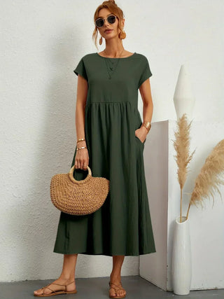 MAXINE | FLUID ELEGANT TIMELESS MIDI DRESS