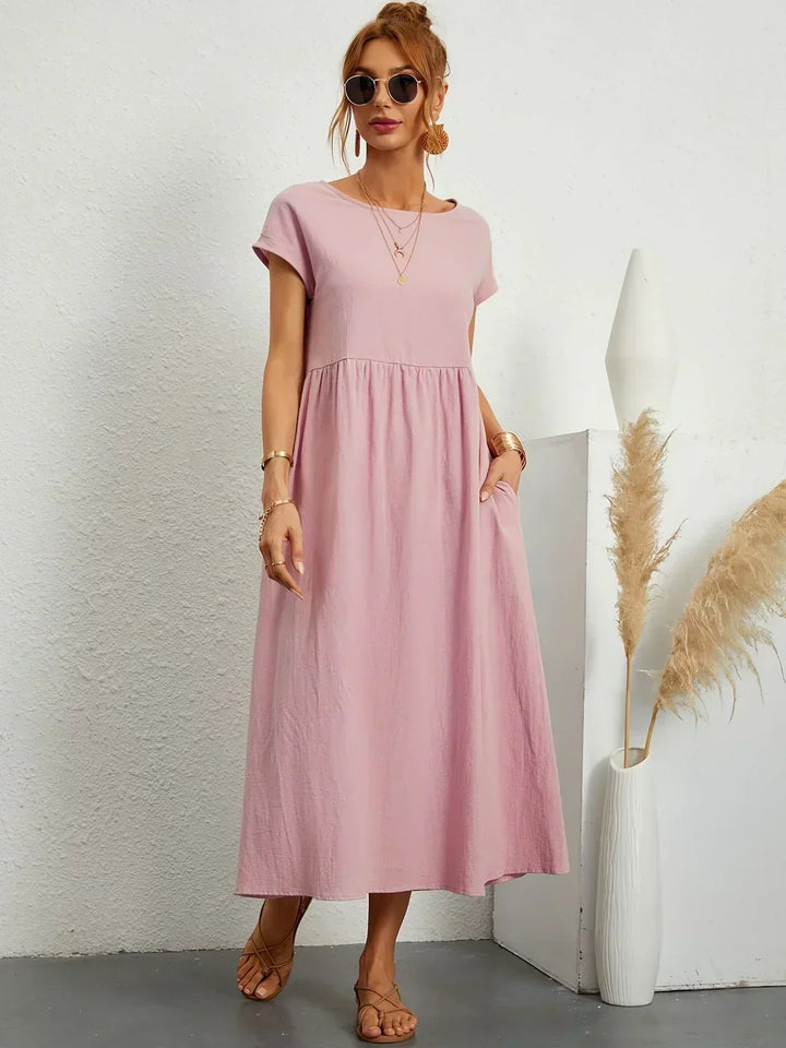 MAXINE | FLUID ELEGANT TIMELESS MIDI DRESS