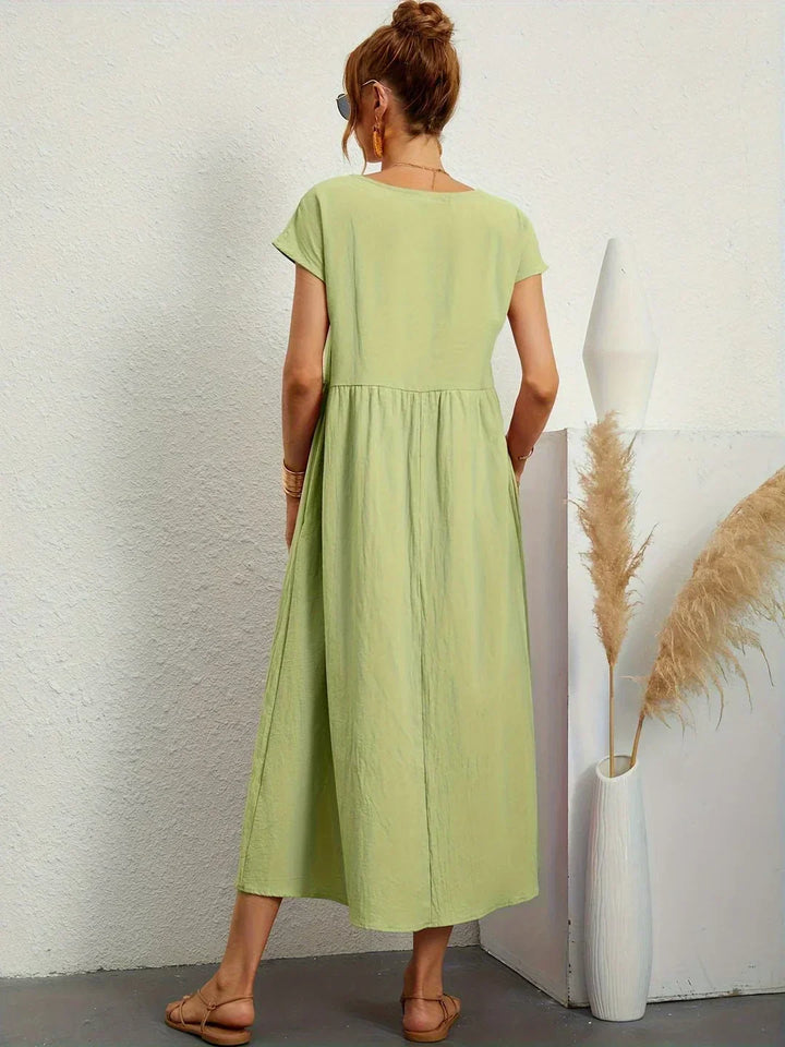 MAXINE | FLUID ELEGANT TIMELESS MIDI DRESS