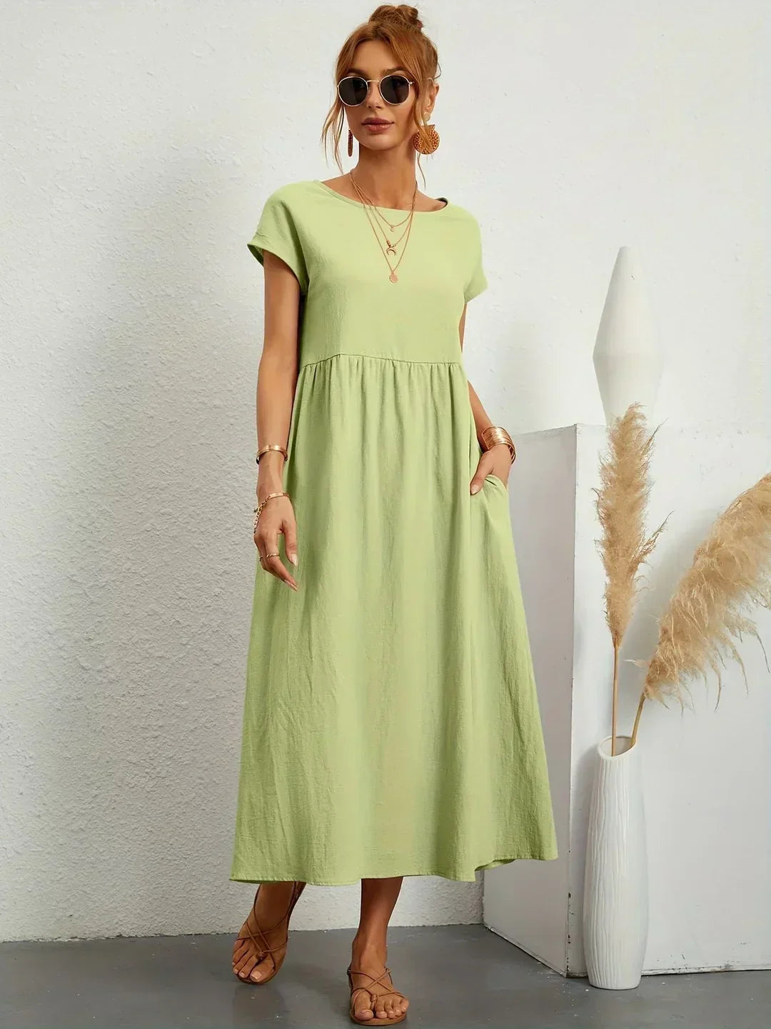 MAXINE | FLUID ELEGANT TIMELESS MIDI DRESS