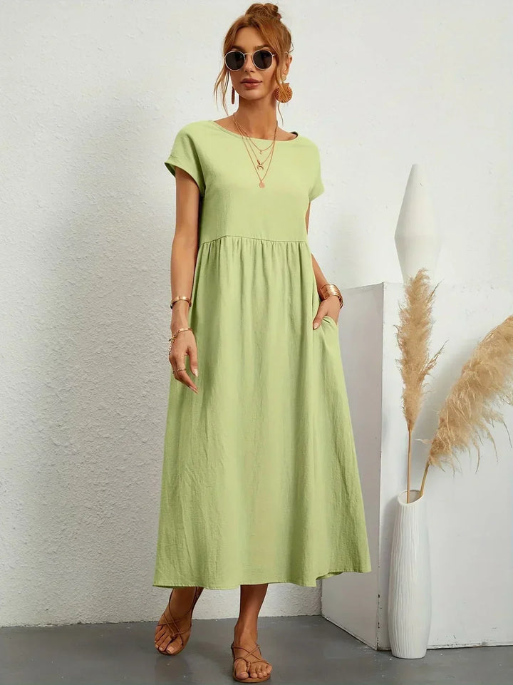MAXINE | FLUID ELEGANT TIMELESS MIDI DRESS