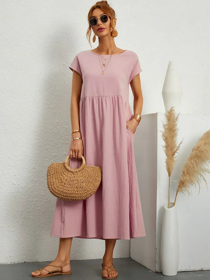 MAXINE | FLUID ELEGANT TIMELESS MIDI DRESS