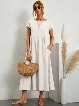 MAXINE | FLUID ELEGANT TIMELESS MIDI DRESS