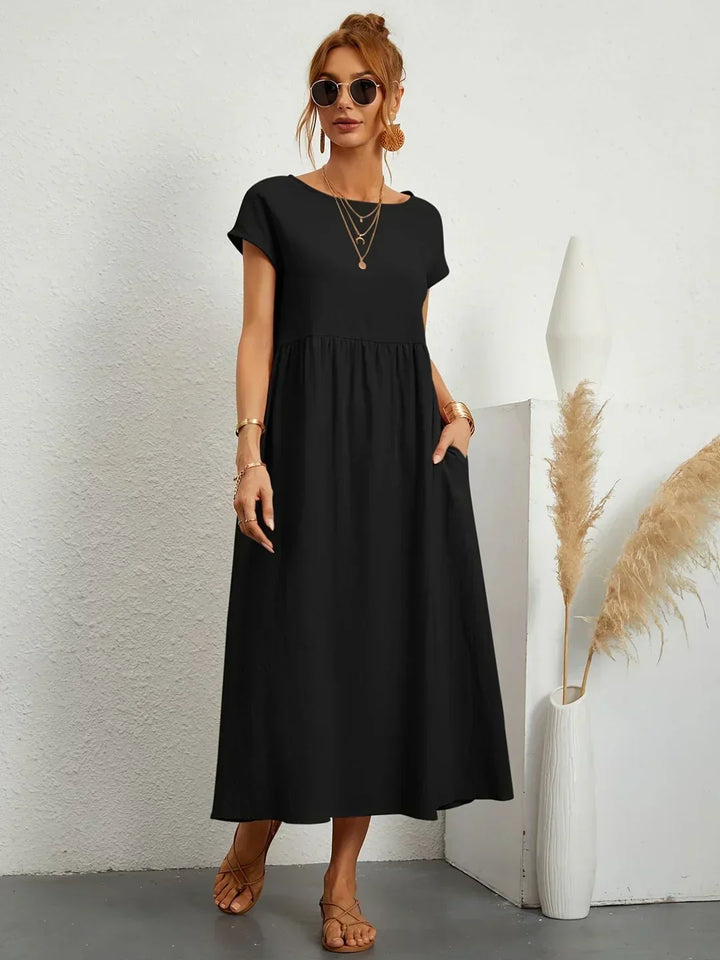 MAXINE | FLUID ELEGANT TIMELESS MIDI DRESS