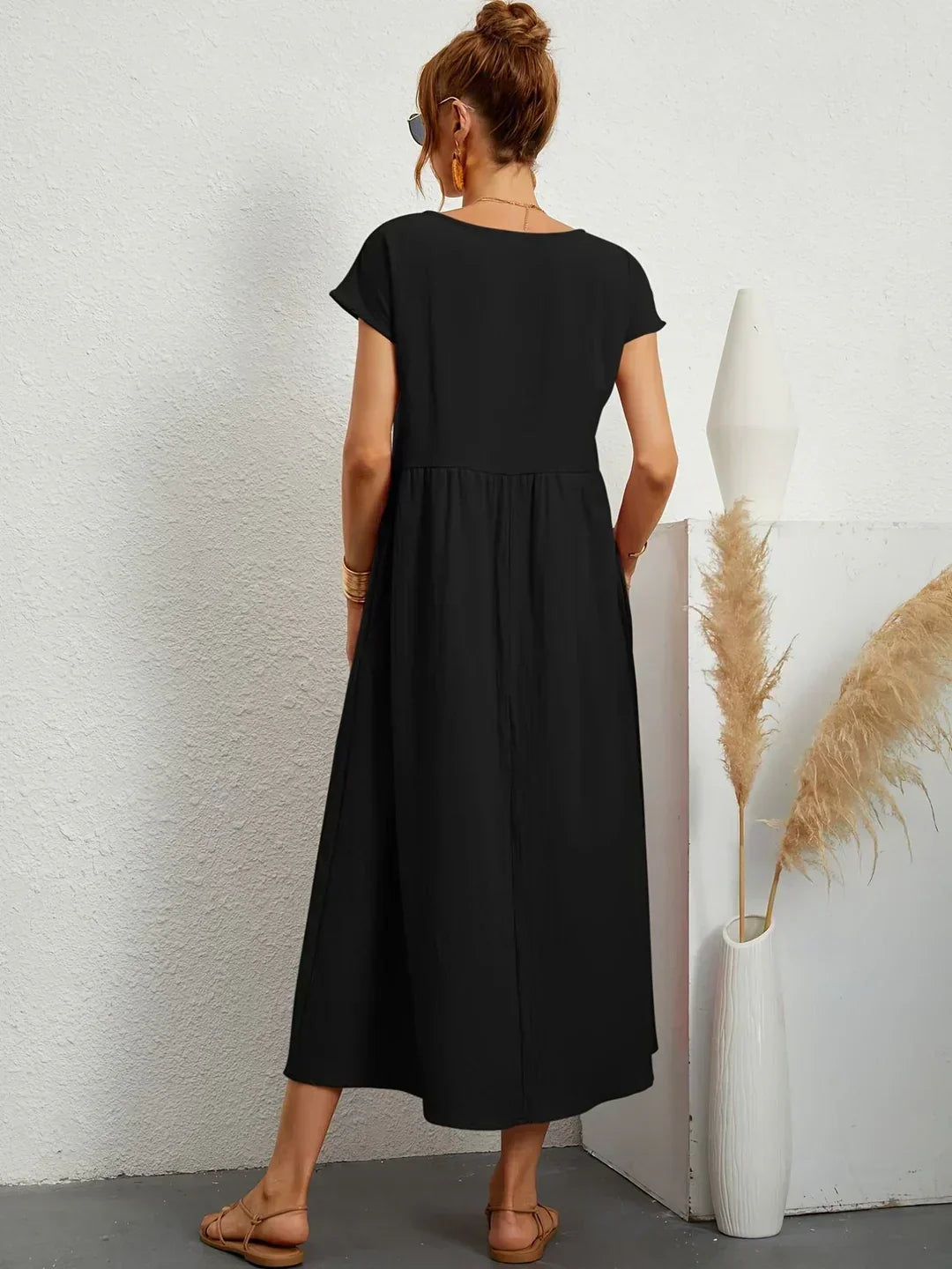 MAXINE | FLUID ELEGANT TIMELESS MIDI DRESS