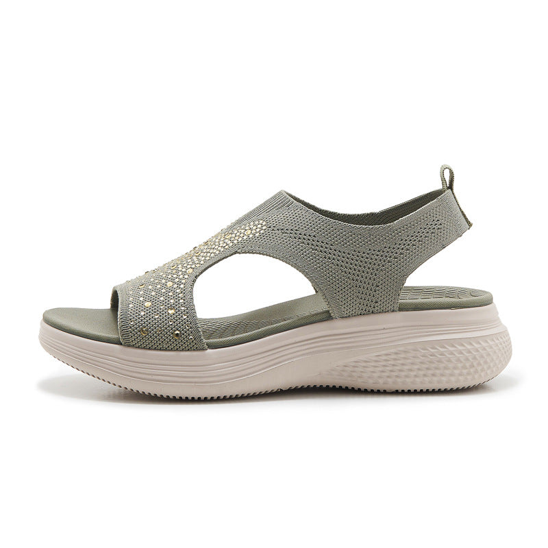 STELLA | RHINESTONE CUSHIONED ORTHOPEDIC SANDALS