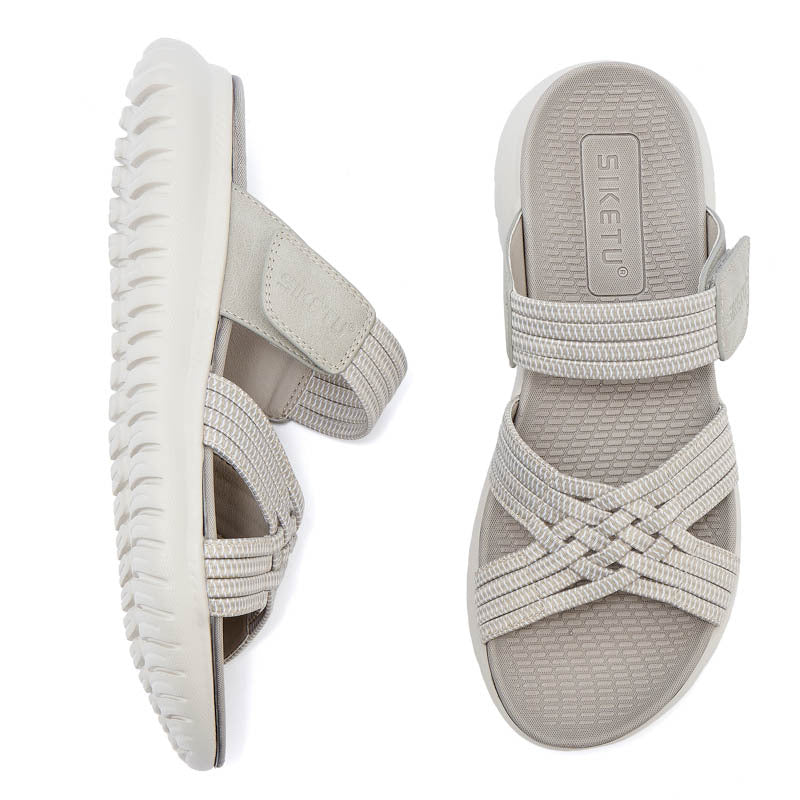 AVA | WOVEN STRAP ORTHOPEDIC SLIDE SANDALS