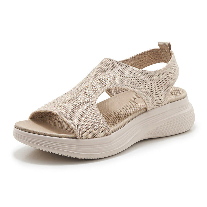 STELLA | RHINESTONE CUSHIONED ORTHOPEDIC SANDALS