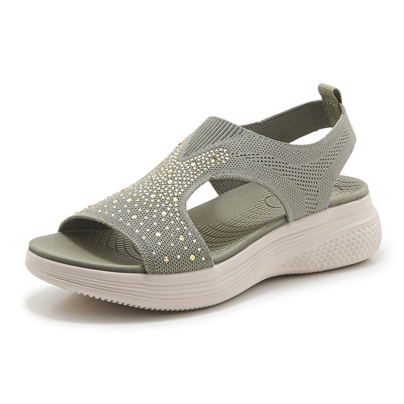 STELLA | RHINESTONE CUSHIONED ORTHOPEDIC SANDALS