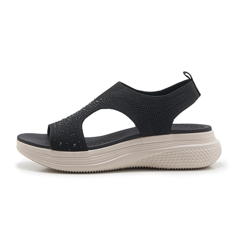 STELLA | RHINESTONE CUSHIONED ORTHOPEDIC SANDALS